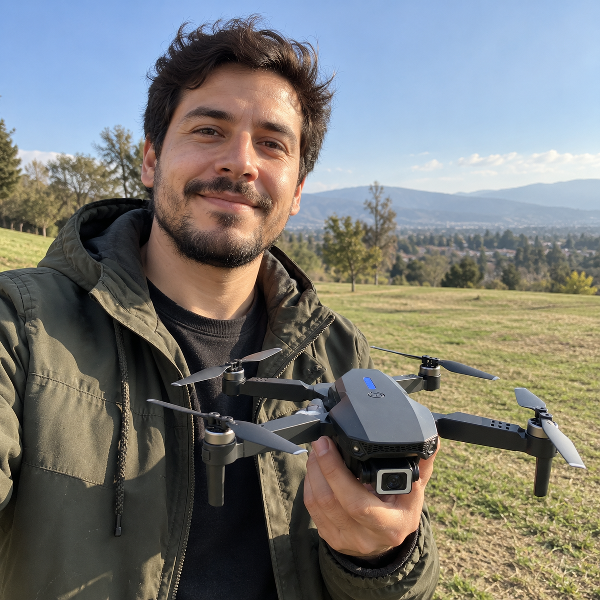 Foto de estilo UGC para testimonio de ejemplo de dron E88